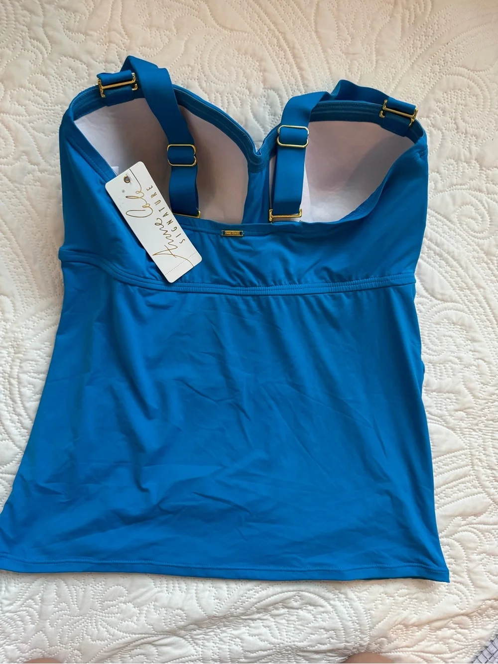 NWT Anne Cole Signature Twist Front Tankini Top